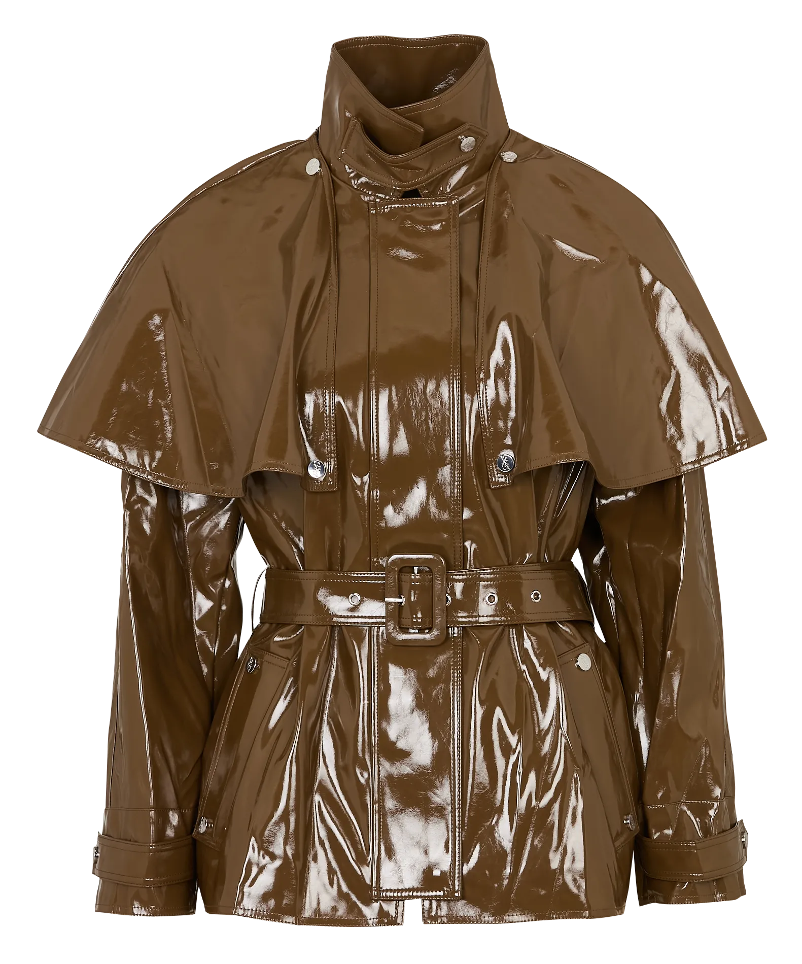 Veste ample col montant Marron GULIA