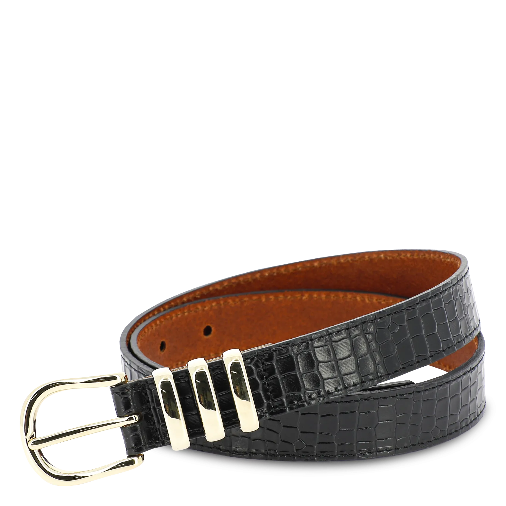 Ceinture en cuir Noir LA IENA