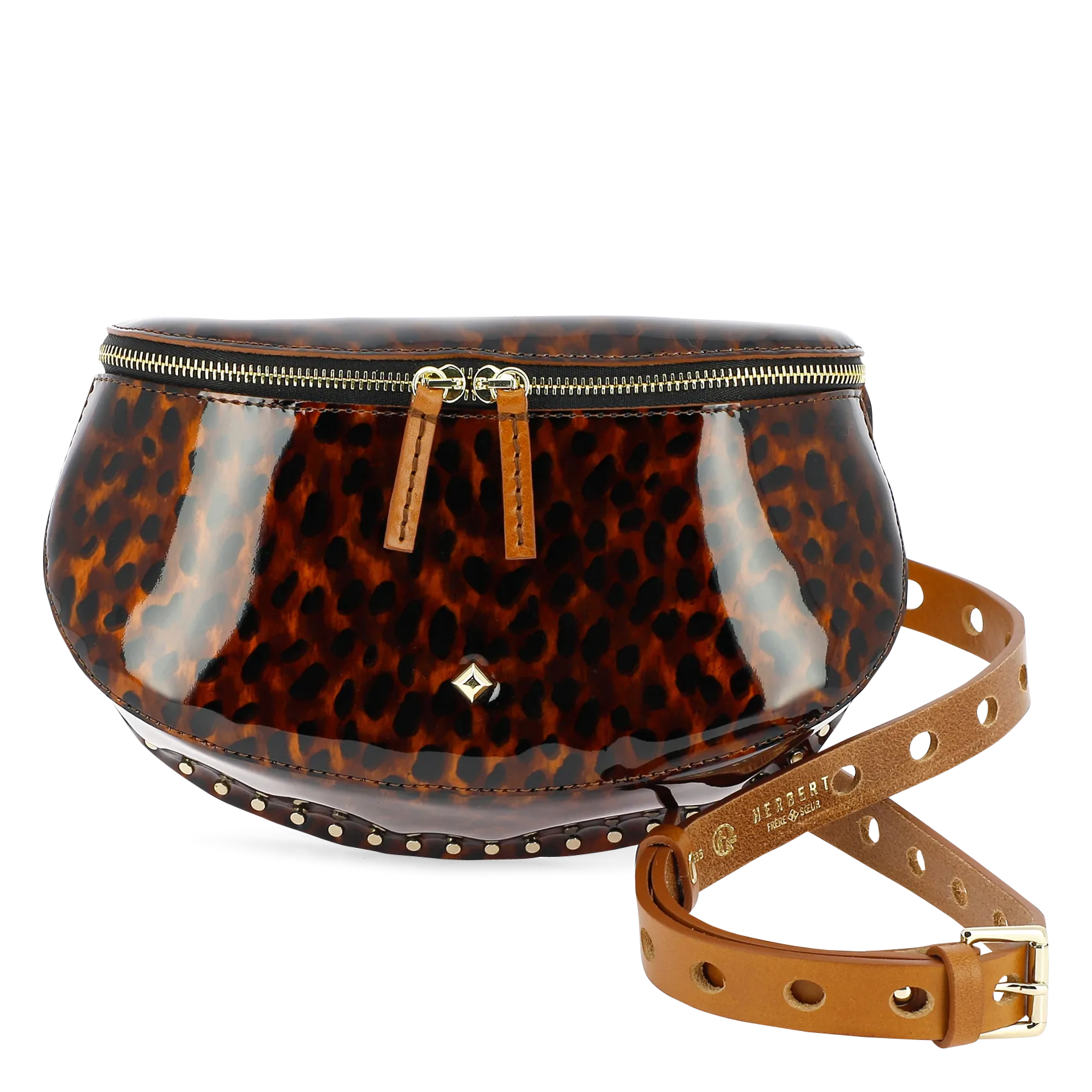 Sac banane à imprimé léopard Marron LA LILI