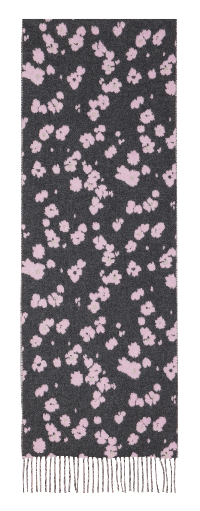 Echarpe en laine mélangée imprimée Blanc WALIBI