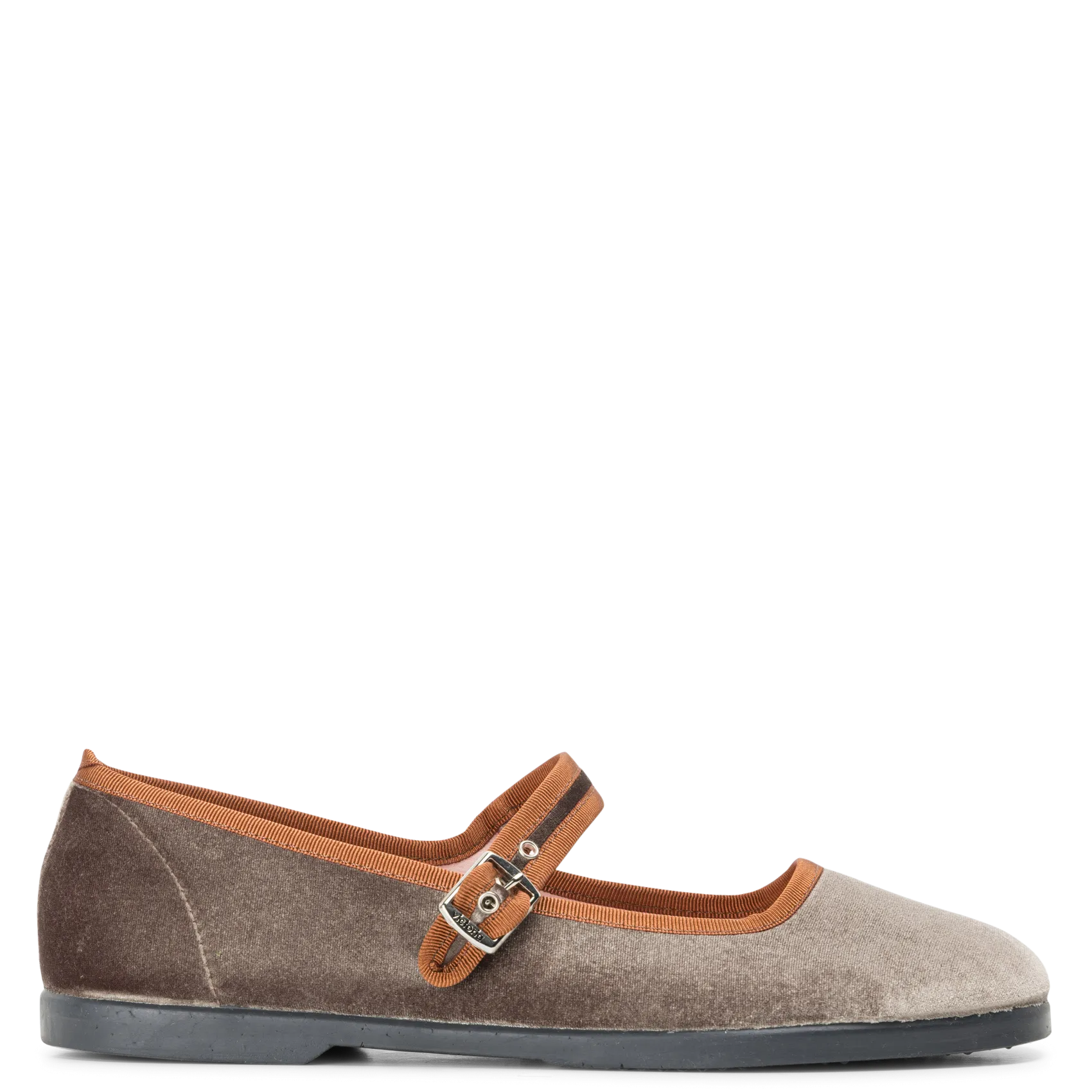 Ballerines en velours Kaki GONG-FU BAILARINA