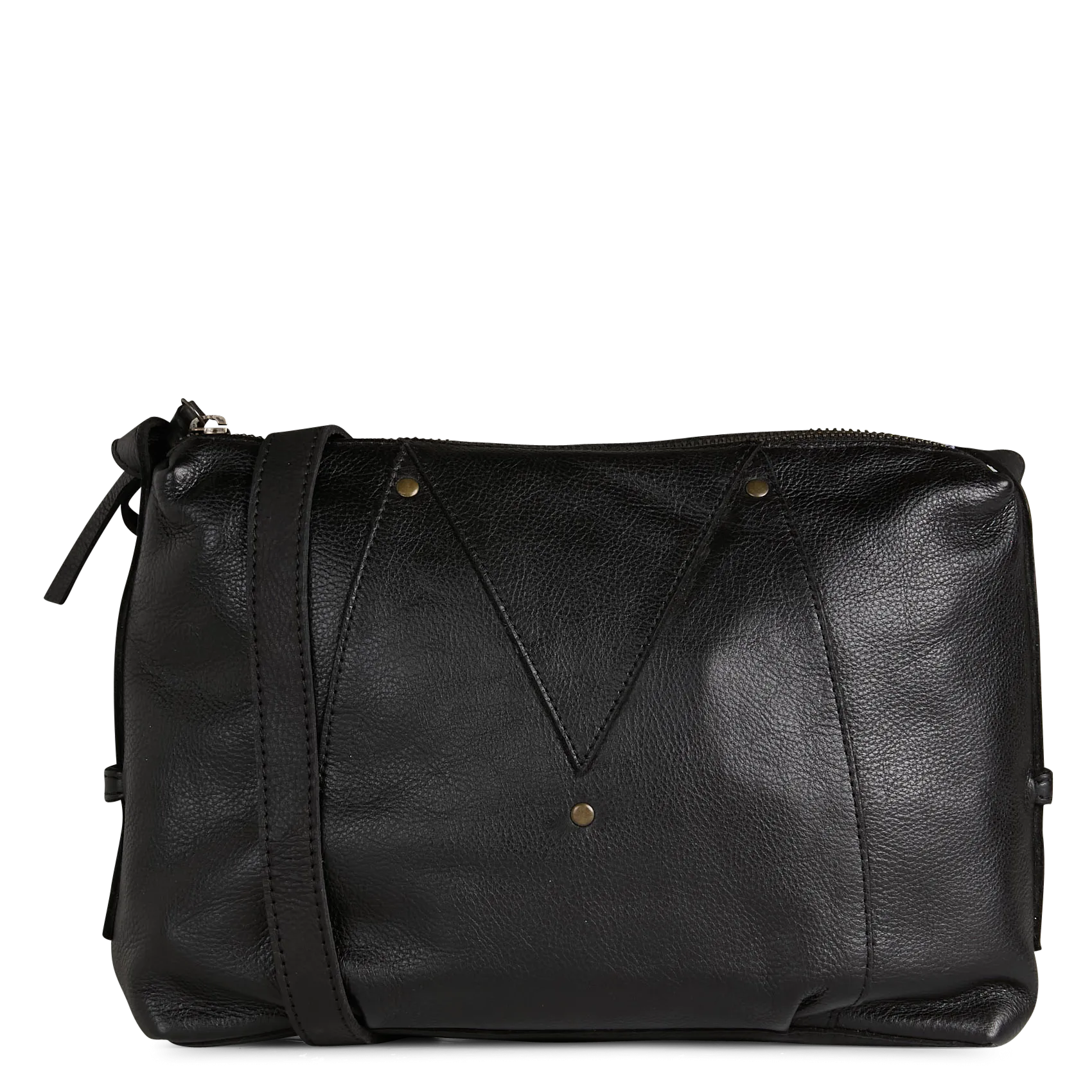 Sac bandoulière en cuir Noir JANETT