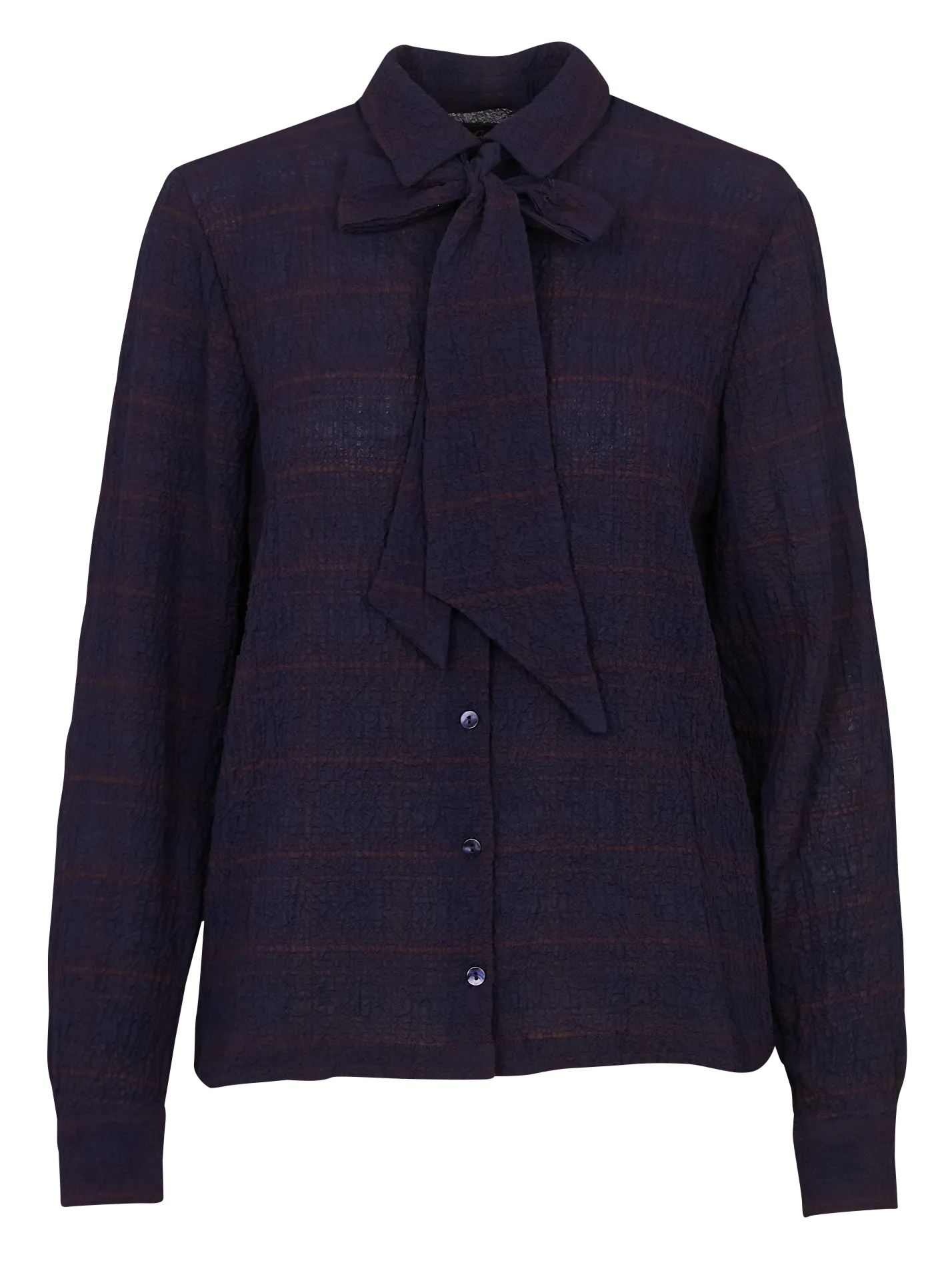 Chemise droite col classique à carreaux Bleu