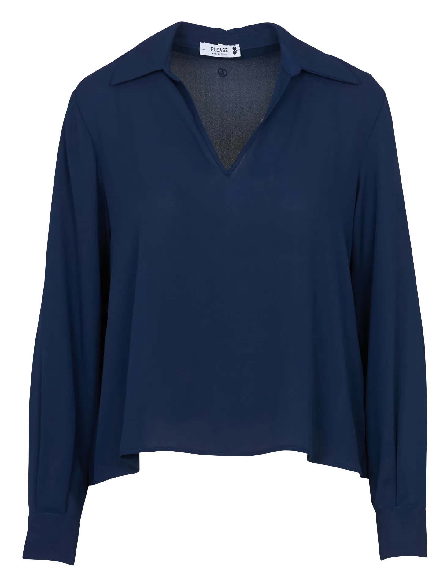 Blouse droite fluide Bleu