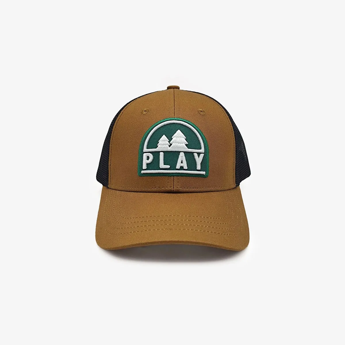 Casquette trucker play en mesh Marron CASQUETTE