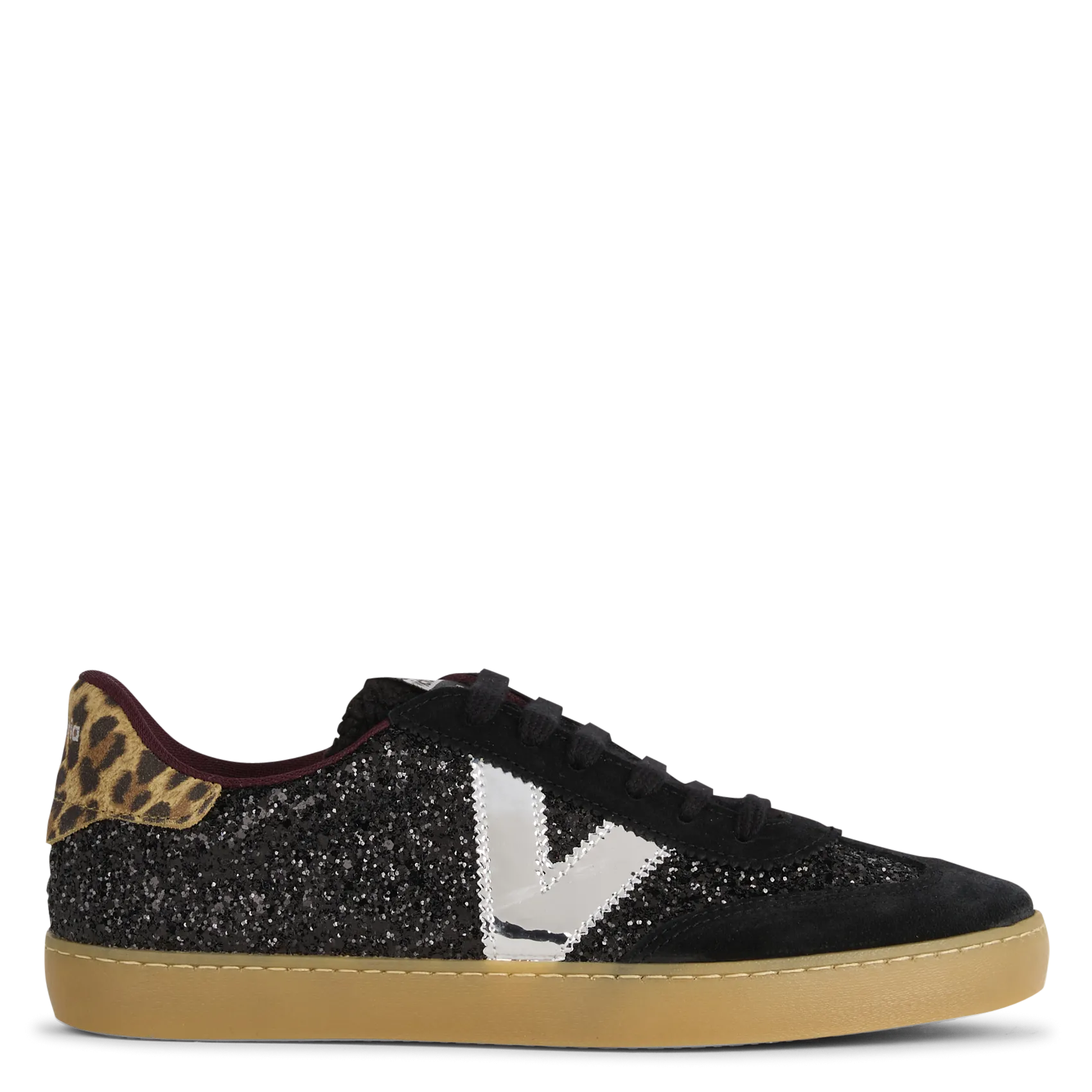 Baskets basses à strass Noir BERLIN