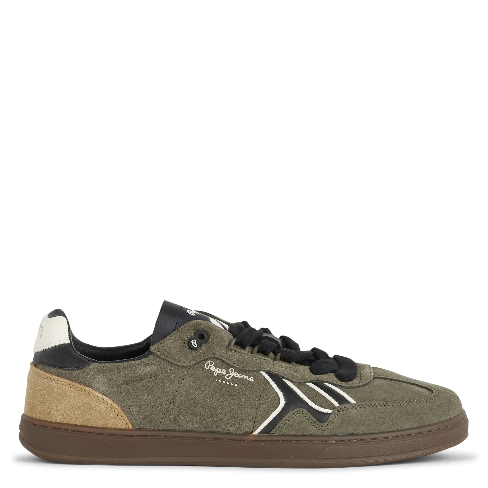 Baskets basses en cuir velours Vert