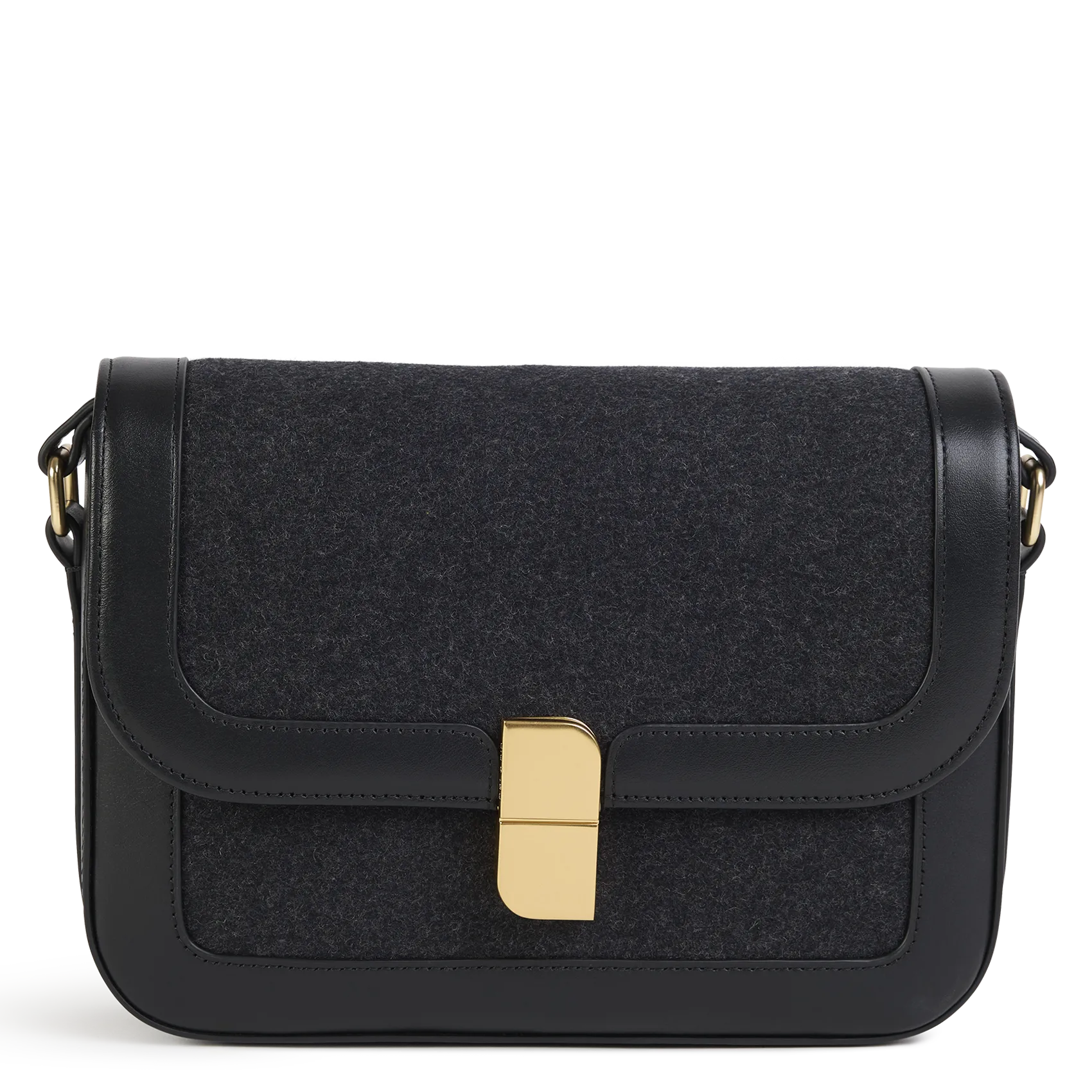 Sac bandoulière en cuir mélangé Noir ALICE