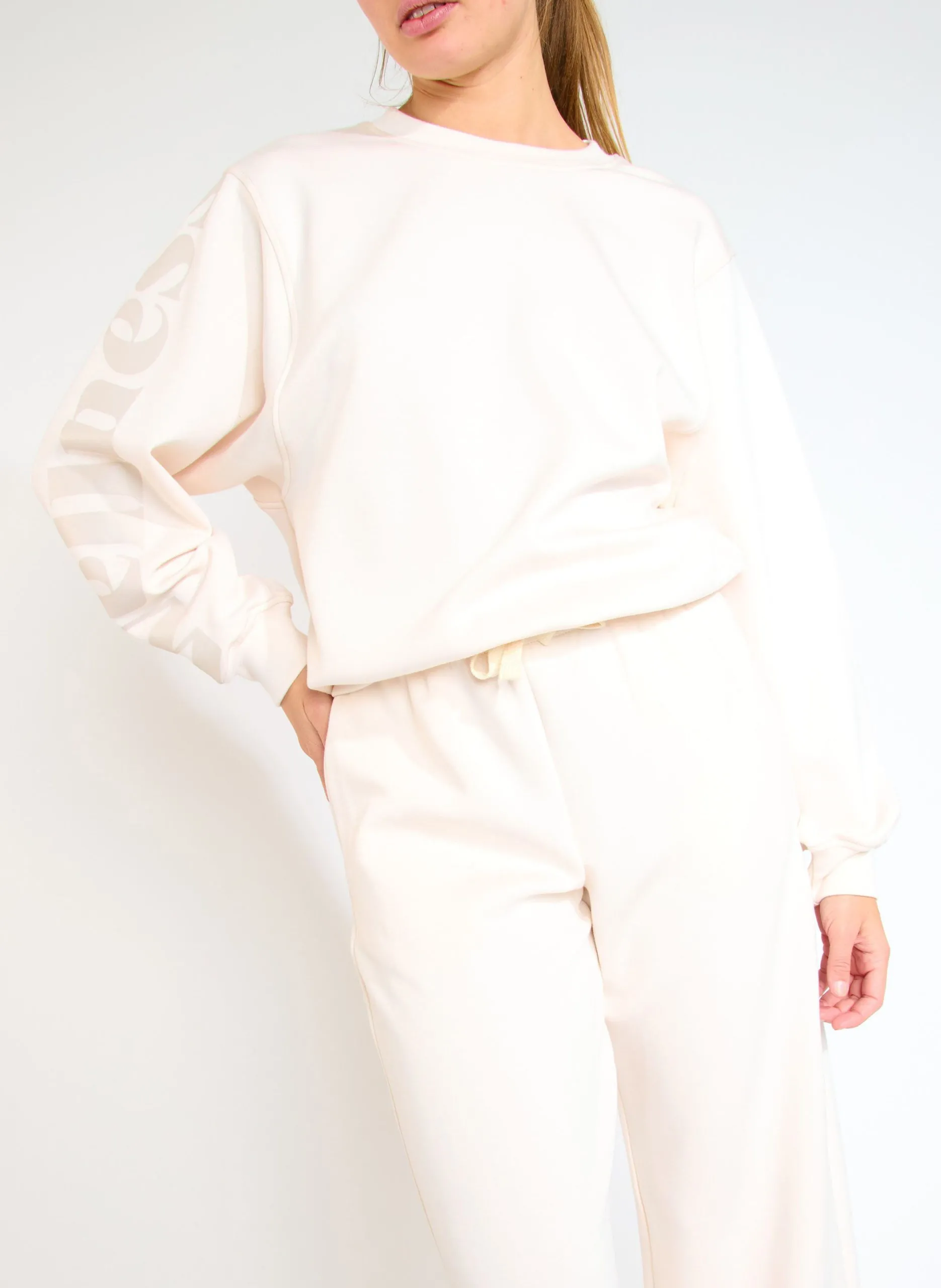 Sweat col rond Beige LIV WELLJOY