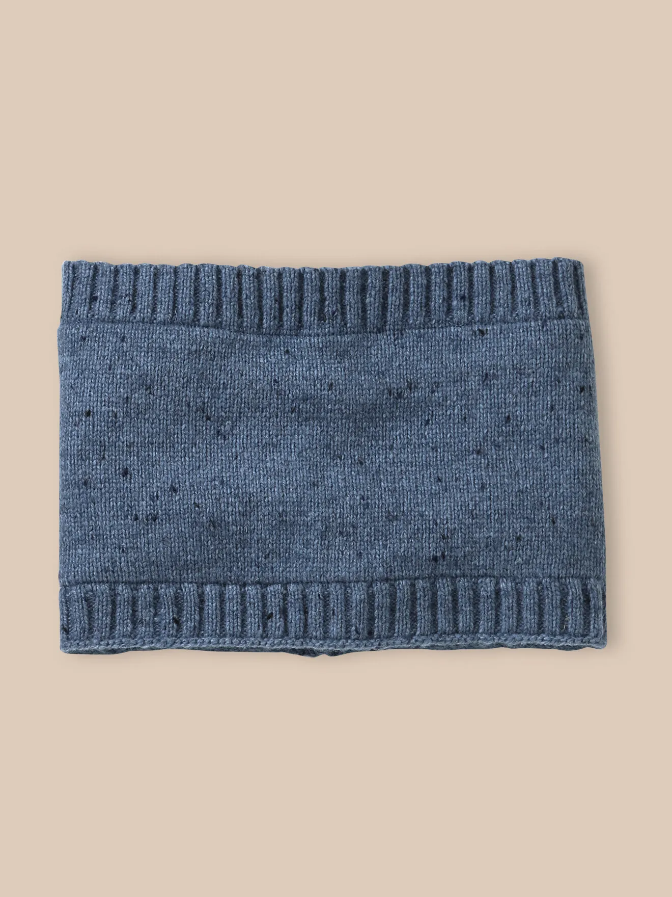 Snood tube laine Bleu