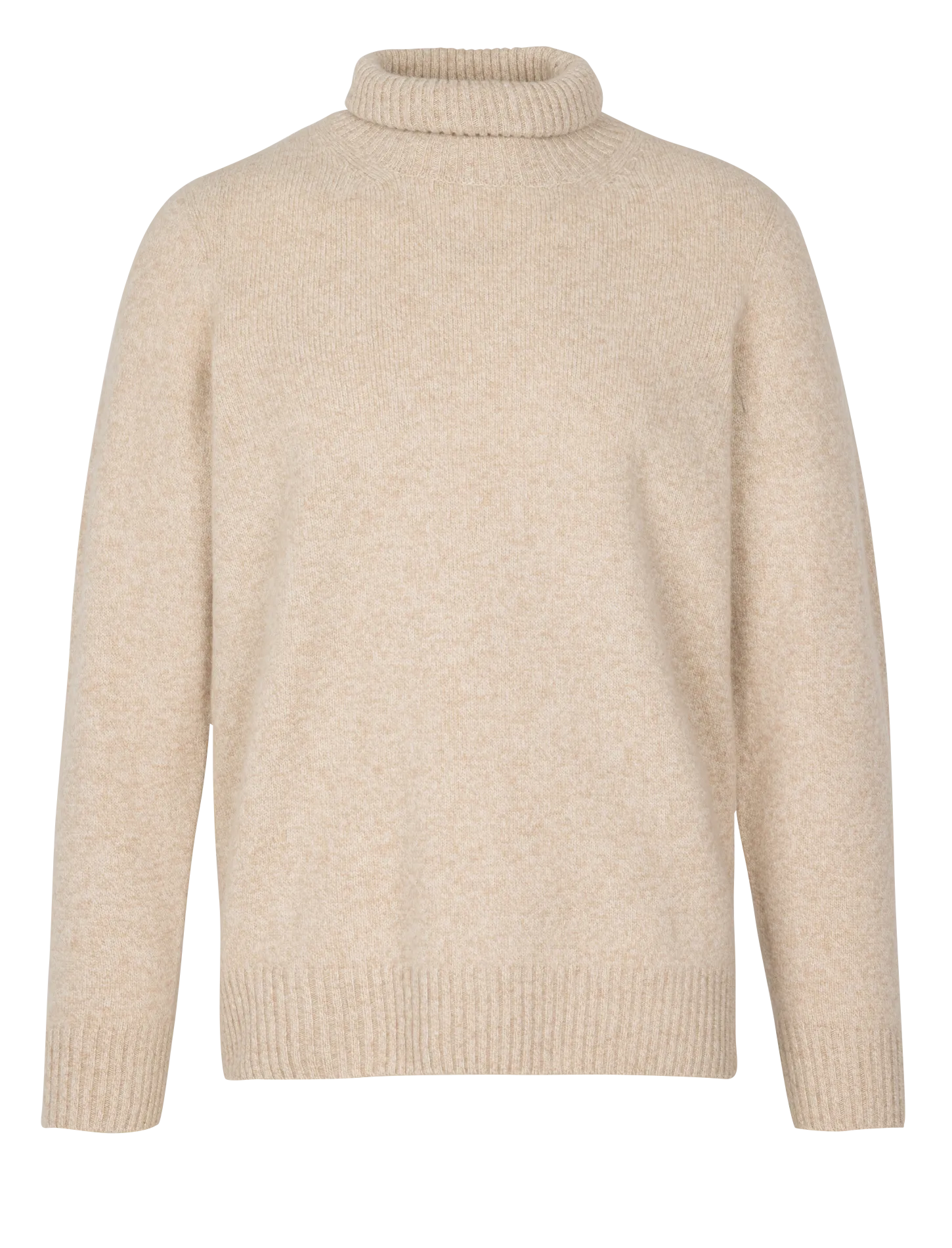 Col roulé droit en laine Beige SEAMLESS