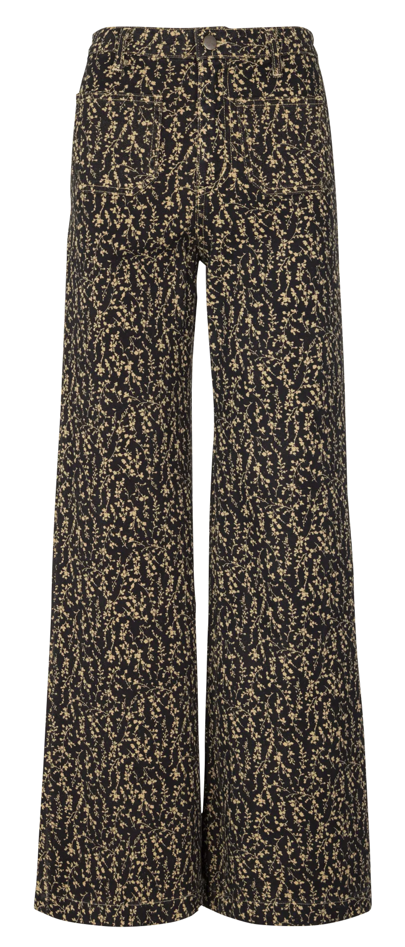 Pantalon droit taille haute imprimé Noir PAYES CALA