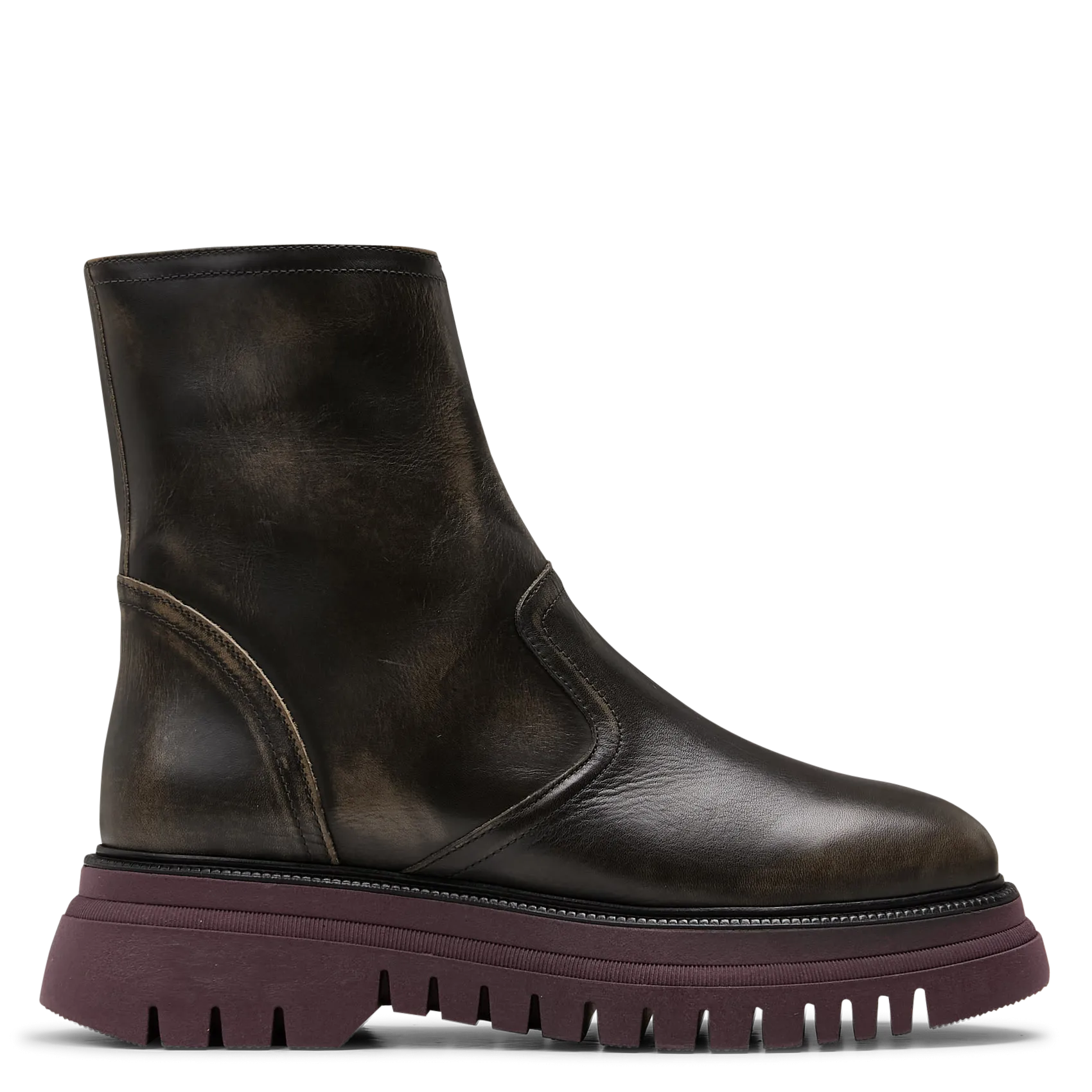 Botttines en cuir Noir