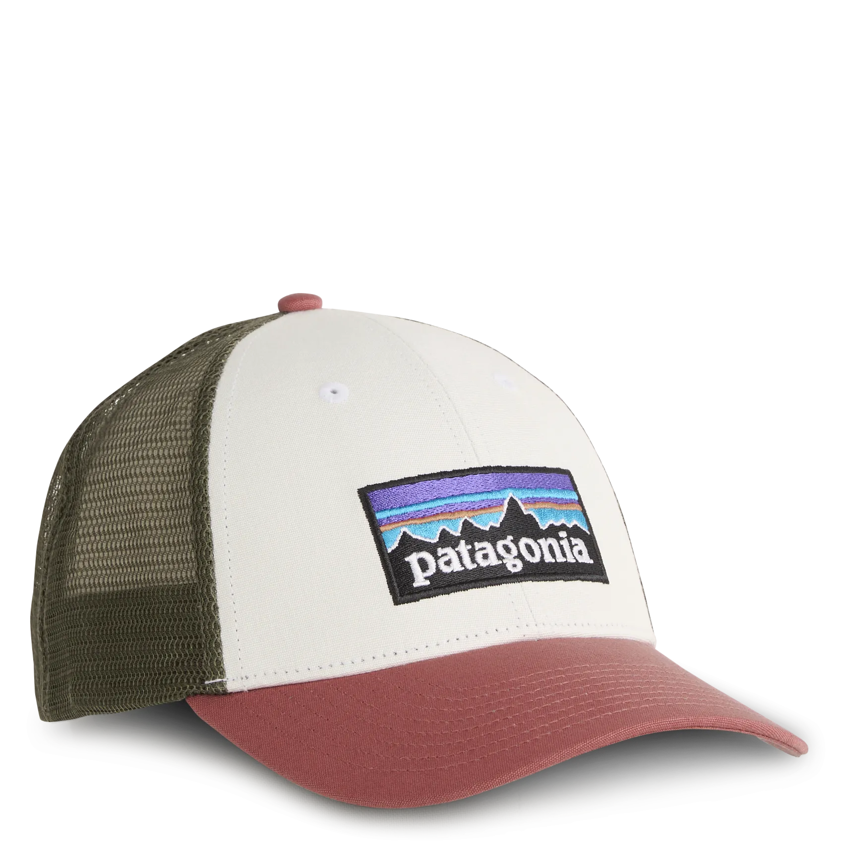 Casquette brodée en coton et mesh Blanc