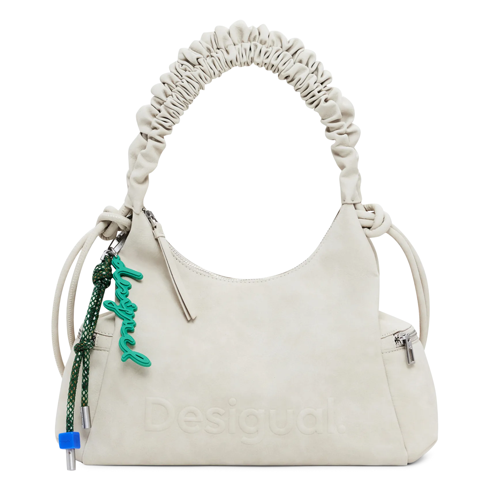 Sac porté épaule uni à logo 3D Marron