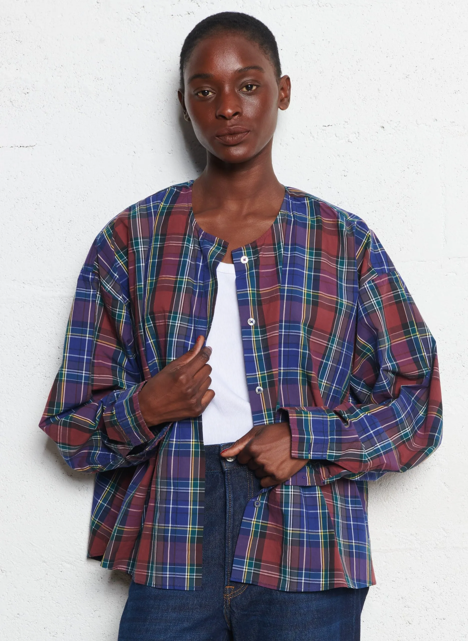 Chemise oversize en coton Vert GALATEA