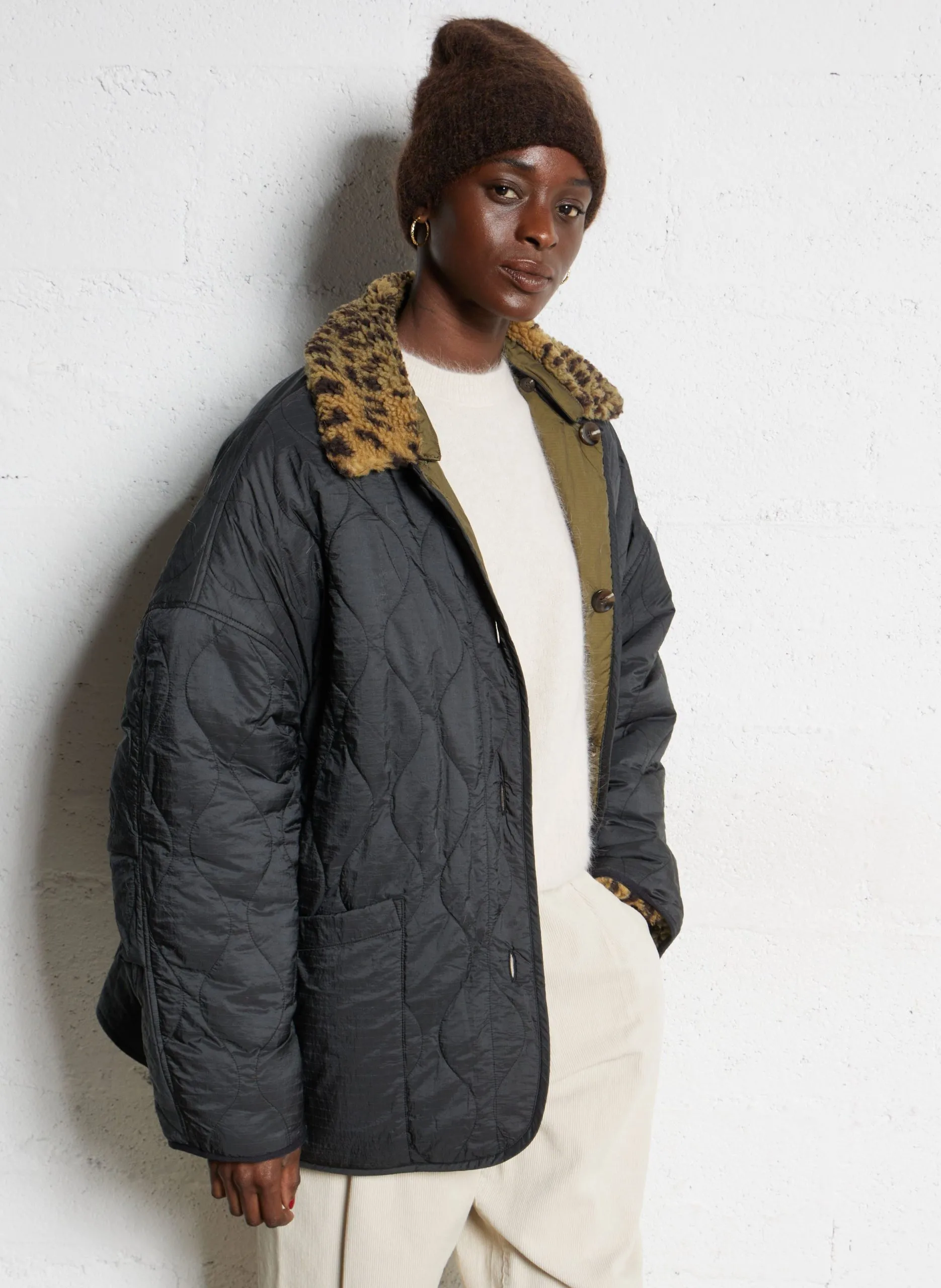 Veste oversize réversible Noir HAMPTON