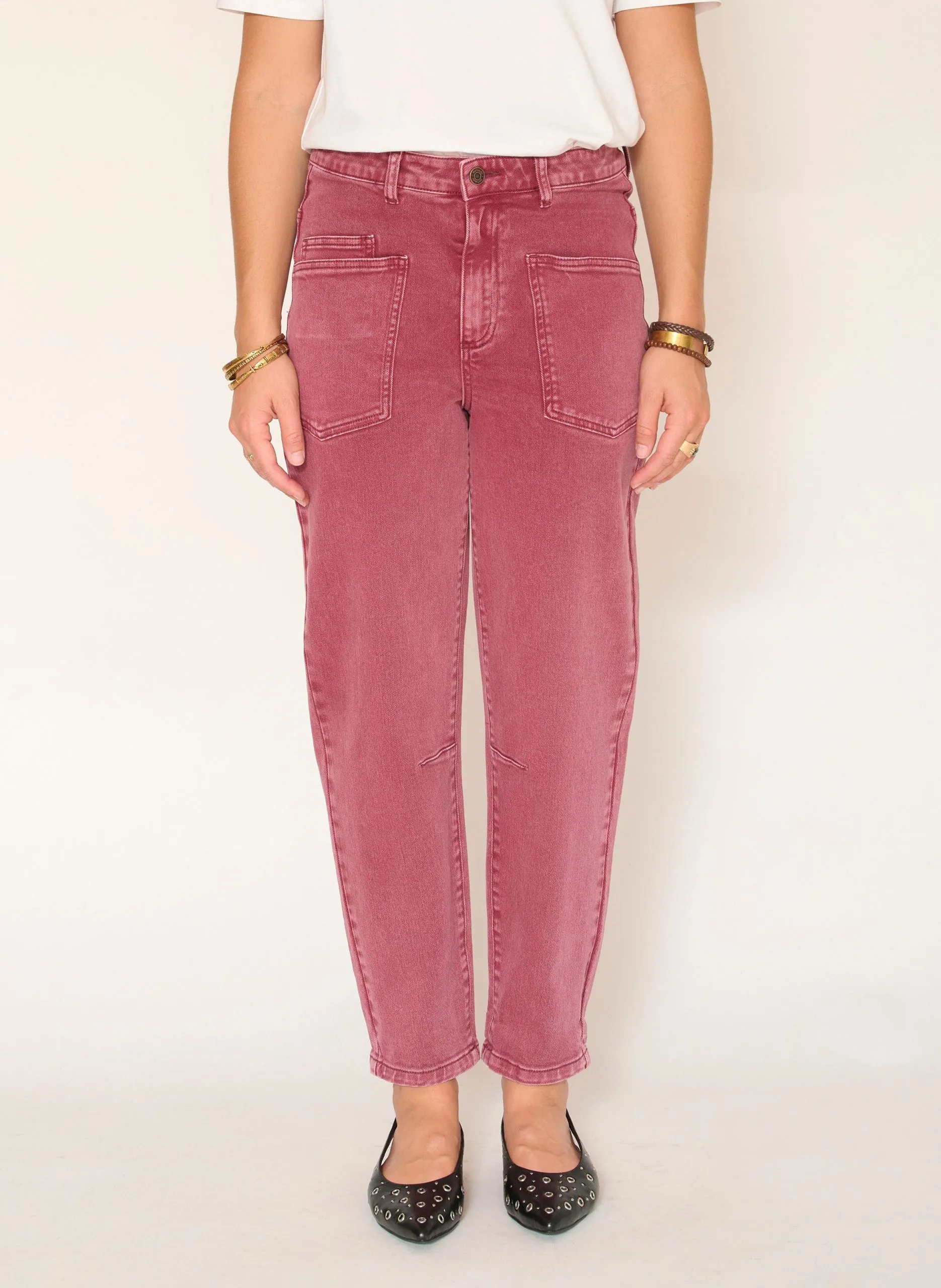 Jean slim en coton mélangé Rouge PATRAS PACIFIC DRILL