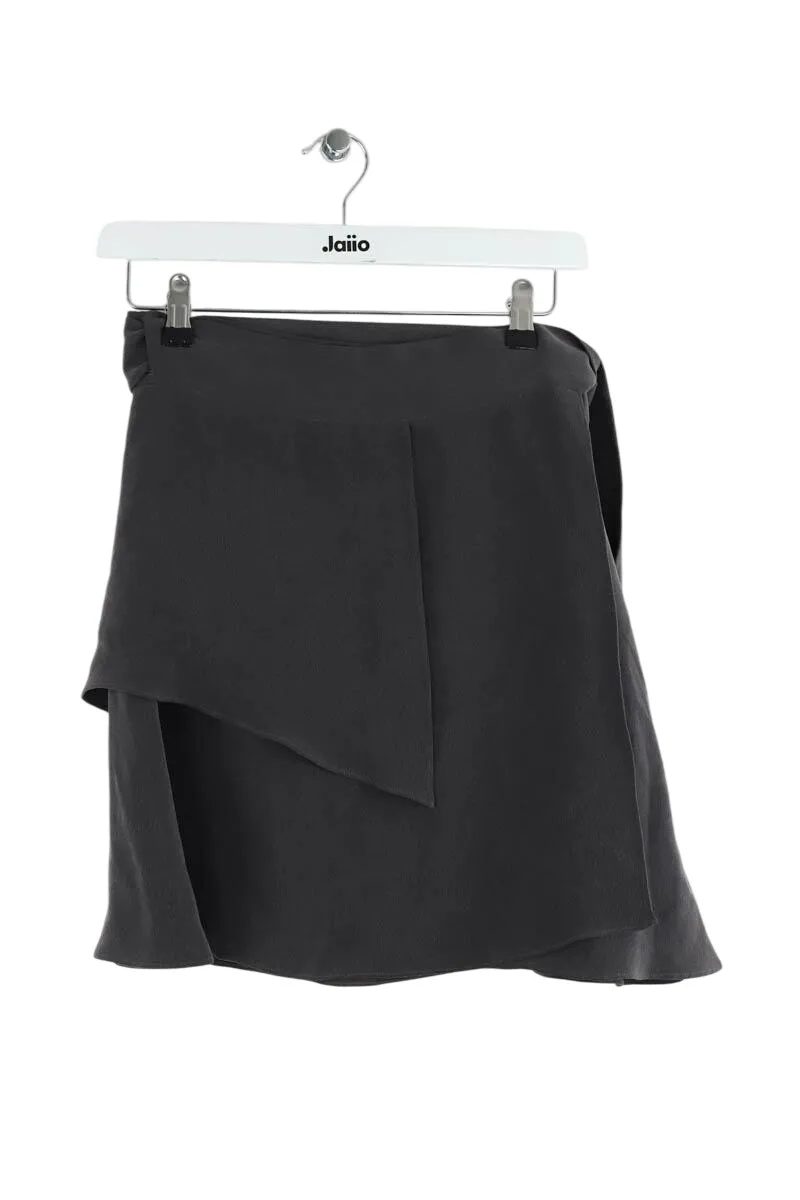 Mini jupe en soie Gris