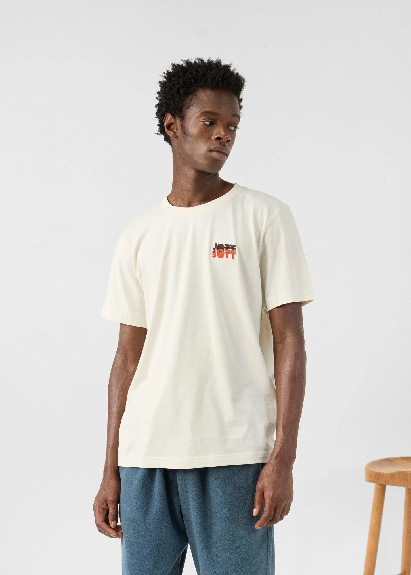 T-shirt manches courtes graphique Blanc Lone Gradient