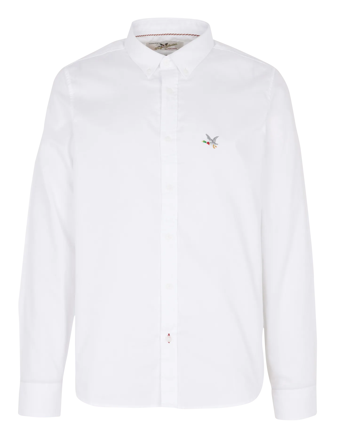 Chemise col américain en coton Blanc OXFORD