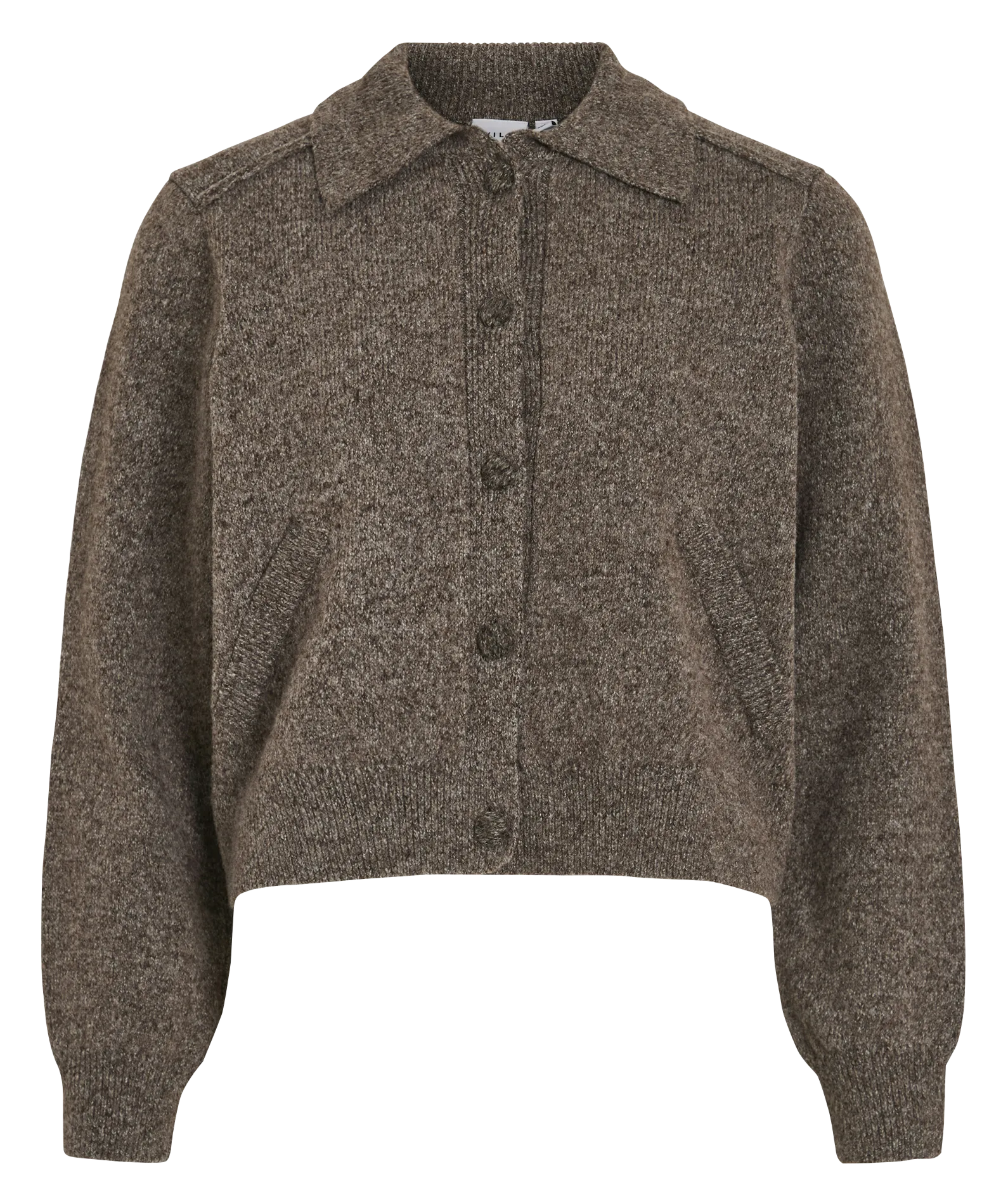 Gilet col classique Marron RAVA