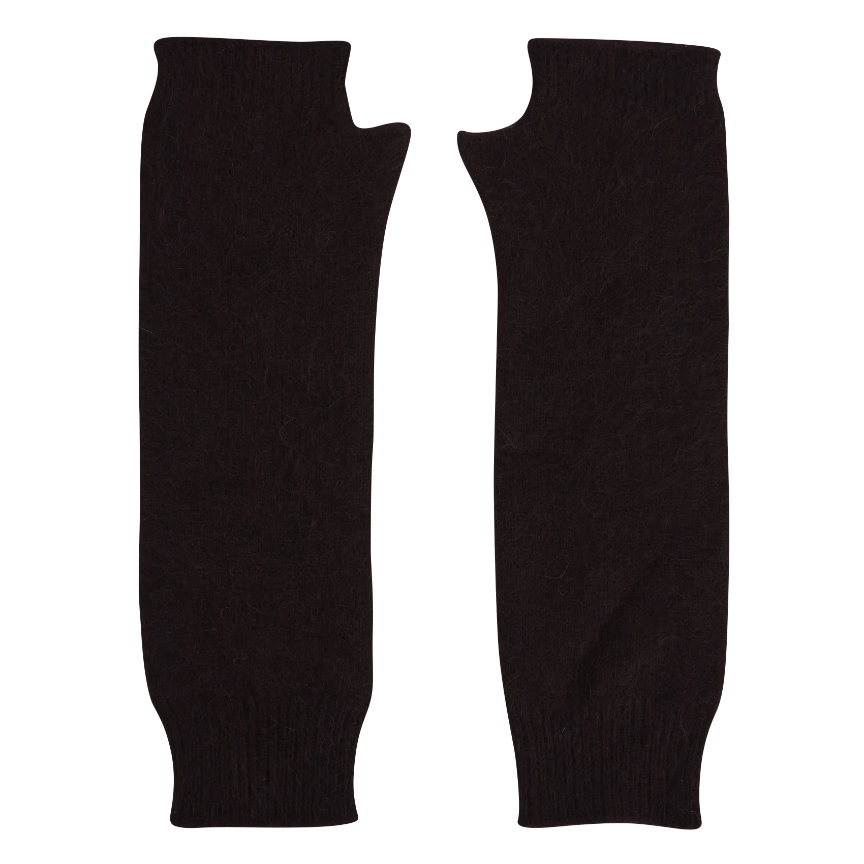 Mitaines en laine mélangée Prune