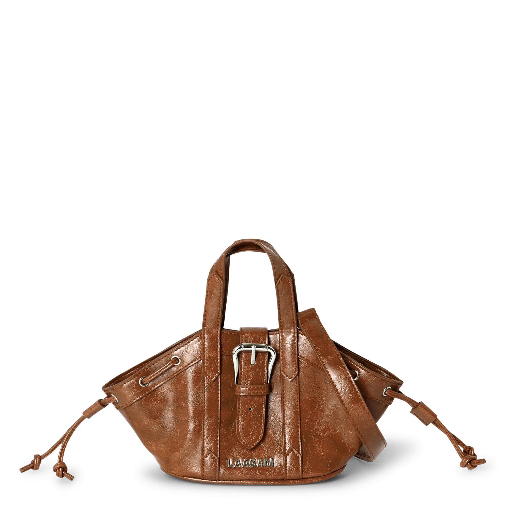 Mini sac bandoulière effet cuir usé Marron MINI DARLING