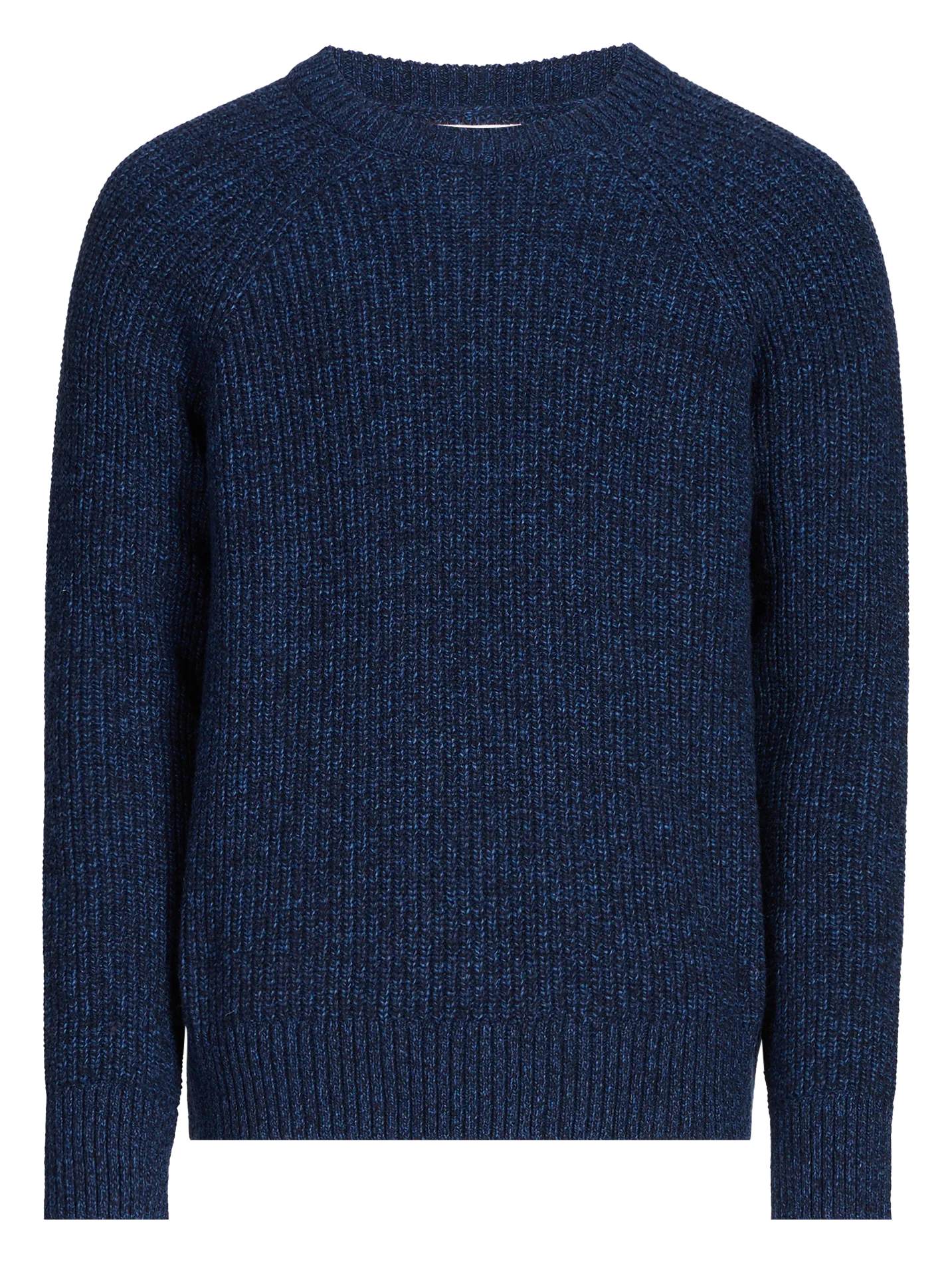 Pull ample col rond en laine mélangée Bleu GARSEN