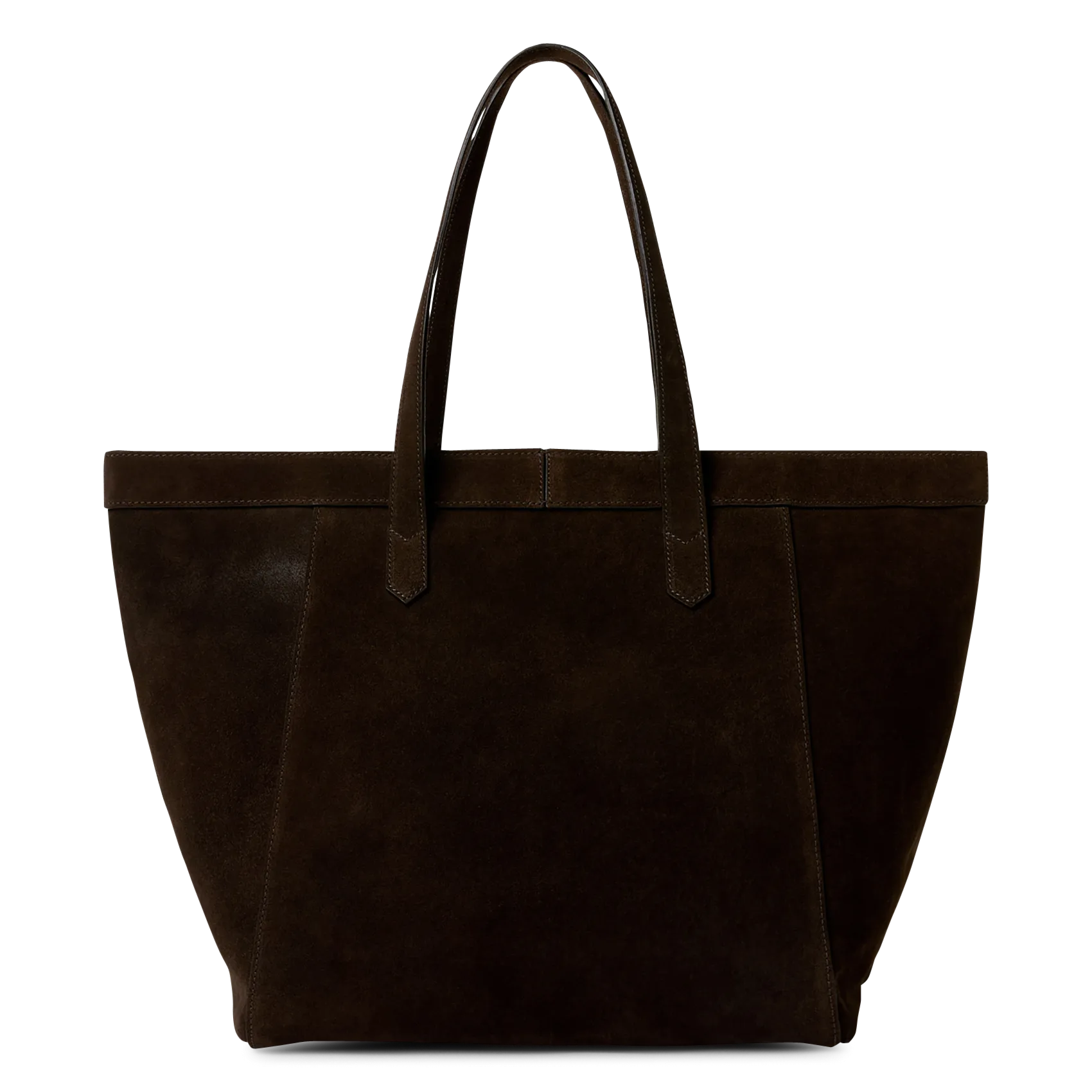 Sac cabas en cuir velours Marron ENZO
