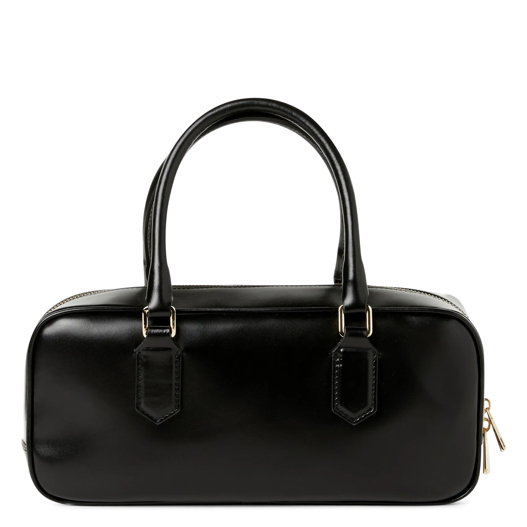 Sac bowling en cuir Noir ERIKA MINI