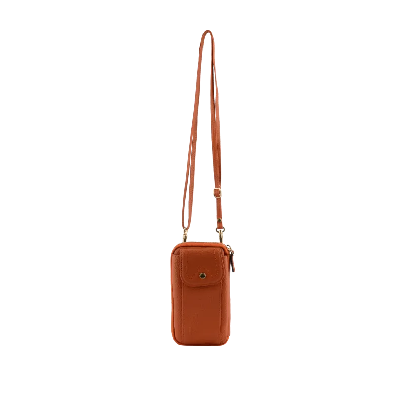 Etui portable - cuir de veau grainé Orange
