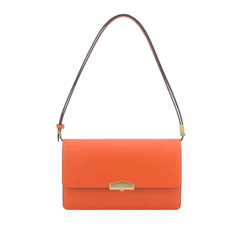 Sac porté travers - cuir lisse Orange