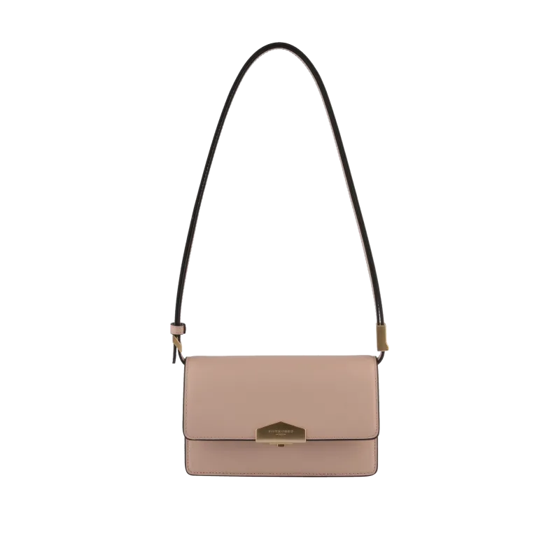 Sac porté travers - cuir lisse Rose