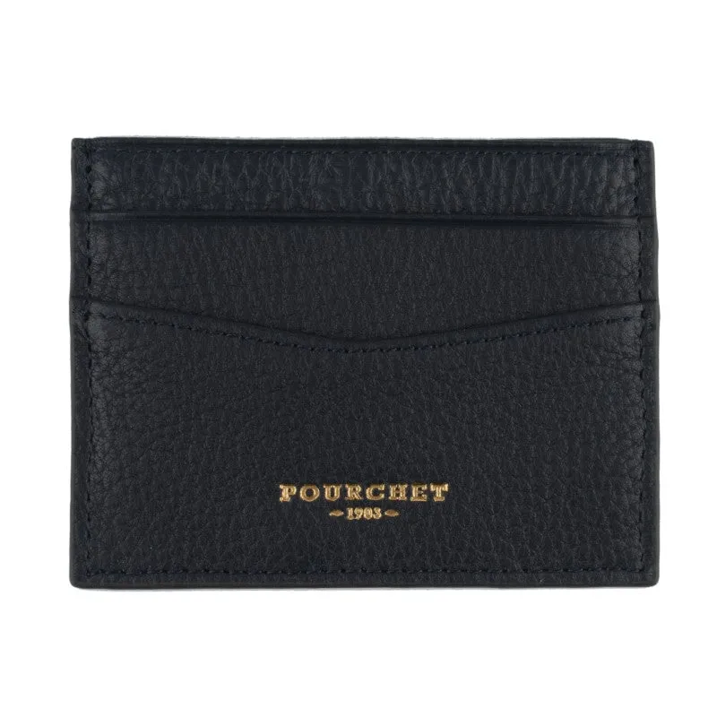 Porte-cartes - cuir de vachette Bleu