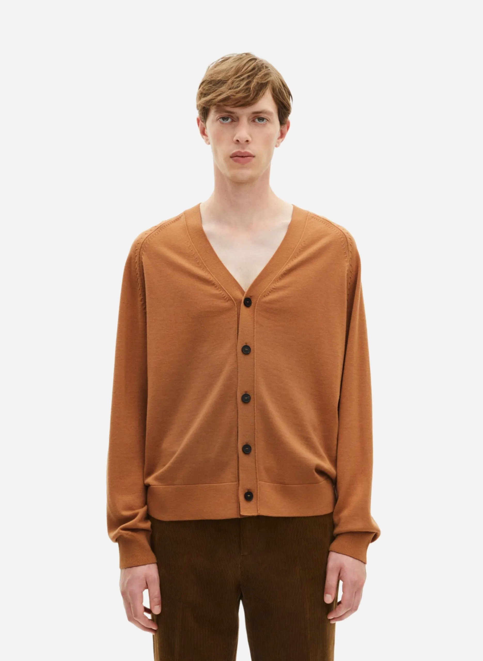 Cardigan en laine Marron