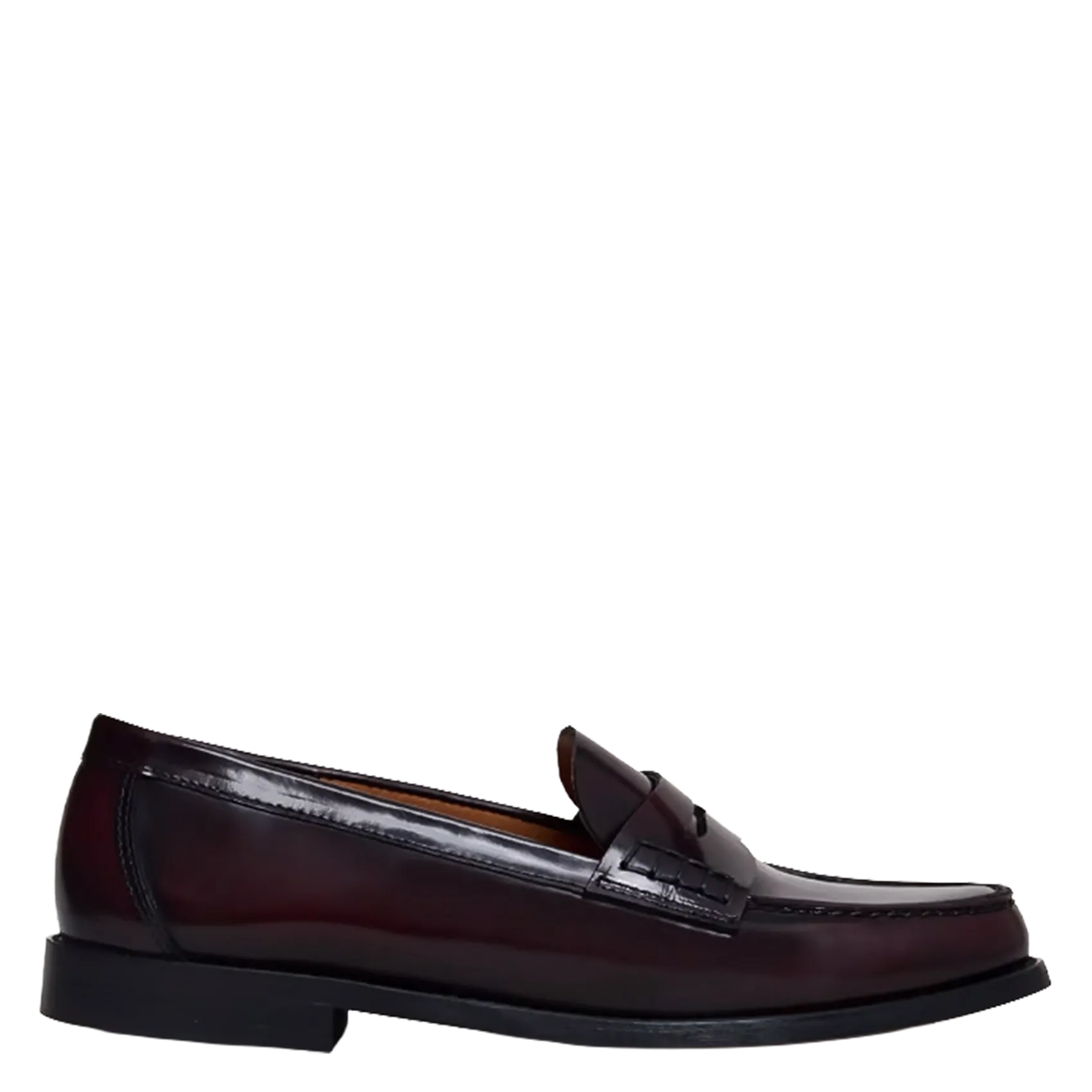 Mocassins en cuir glacé Rouge AUDELYA