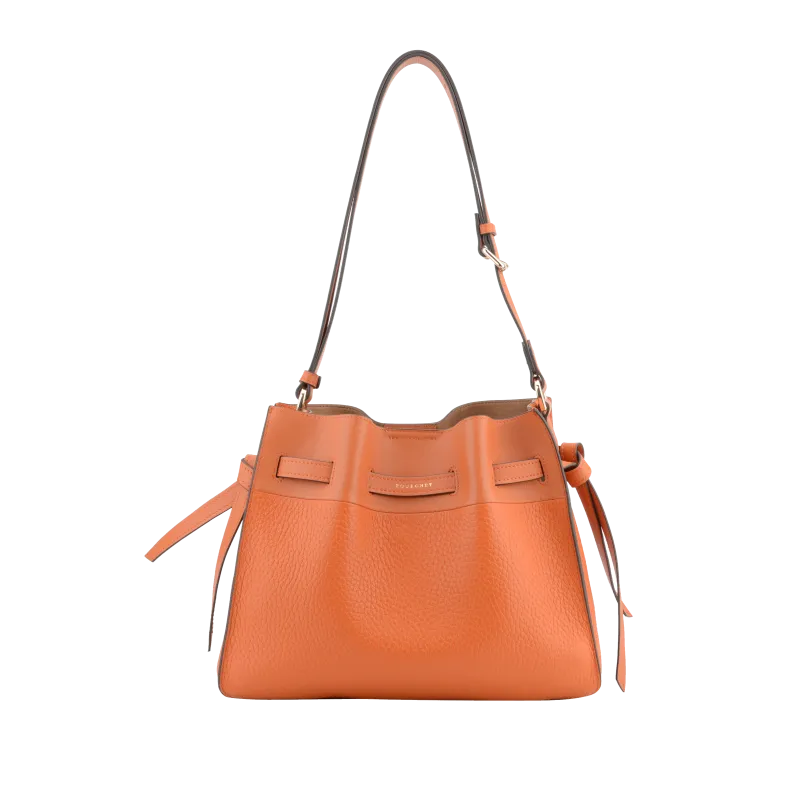 Sac porté épaule - cuir de vachette Orange