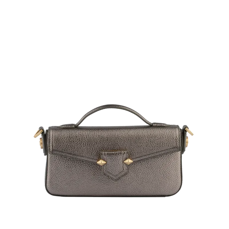 Sac porté épaule - cuir de vachette Argent