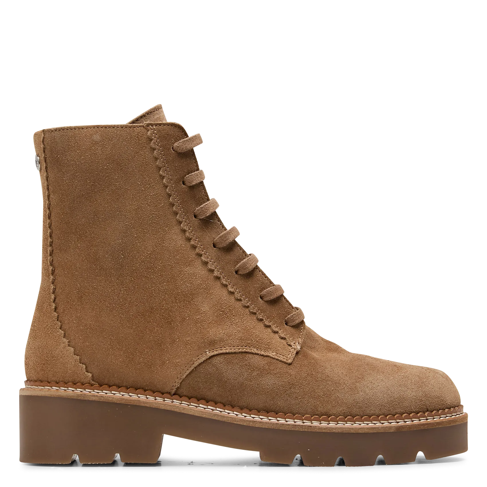 Boots à lacets en cuir velours Beige SWEETY