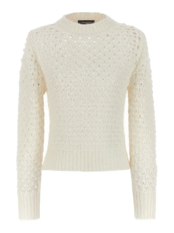 Fabiana Filippi Pull Col Rond - Blanc - Blanc | MAD213F033H631VR1