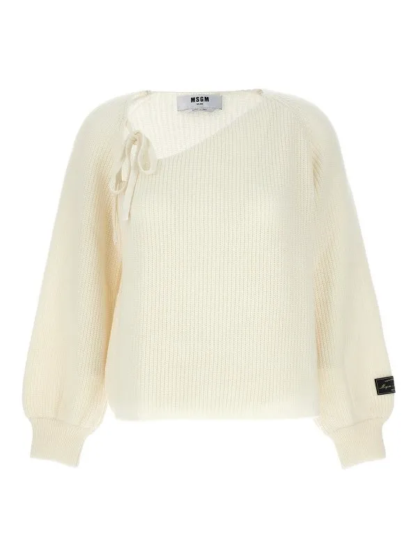 M.S.G.M. Cardigan - Blanc - Blanc - Femme | 3541MDM19123778701