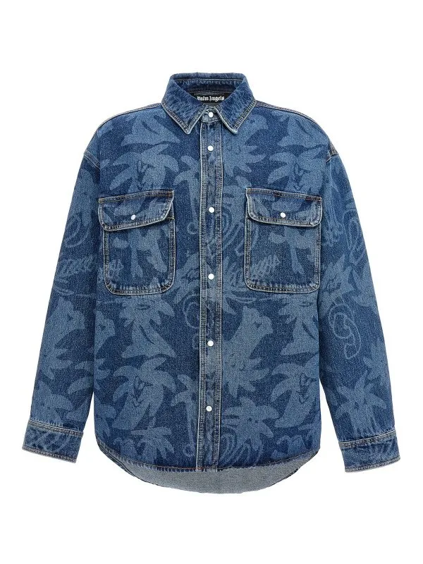Palm Angels Parka - Bleu - Bleu - Homme | PMYD020E23DEN0014540