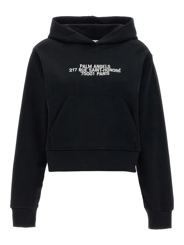 Palm Angels Sweat-Shirts - Blanc - Noir | PWBB022E23FLE0021001