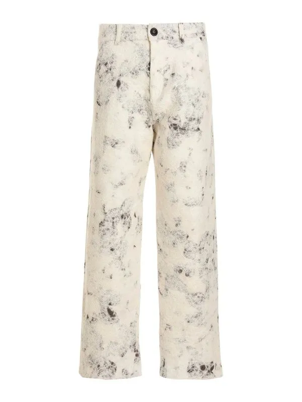 Vitelli Pantalons Décontractés - Blanc | DMBD006WHSKWHITEMOHAIRONFLORALSILK