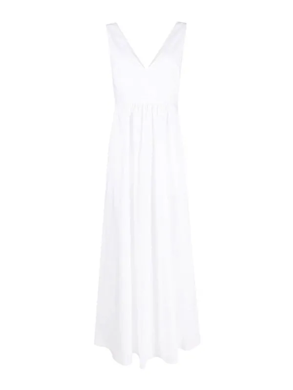 P.A.R.O.S.H. Robe Au Genou - Blanc - Blanc | D725178COTTON001