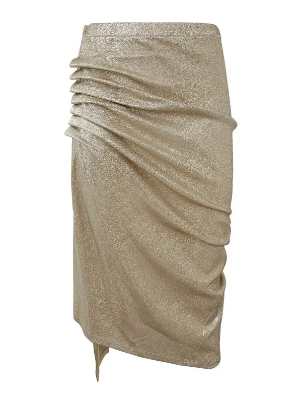 Rabanne Jupe Midi - Métallique - Métallique | 21EJJU007VI0261M042