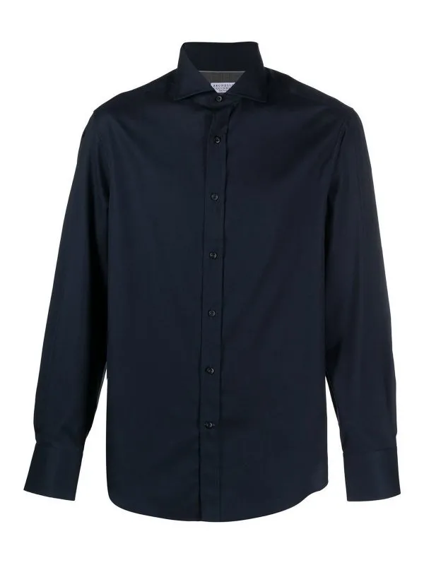 Brunello Cucinelli Chemise - Bleu Foncé - Homme | MW6041718C063