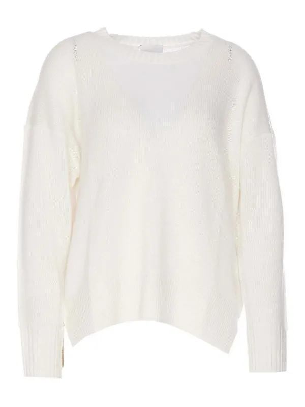 Allude Pull Col Rond - Blanc - Blanc - Femme | 1115140