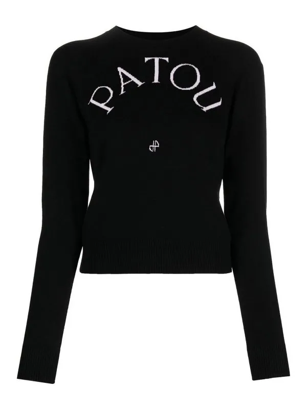 Patou Pull Col Rond - Noir - Noir - Femme | KN1108045999B